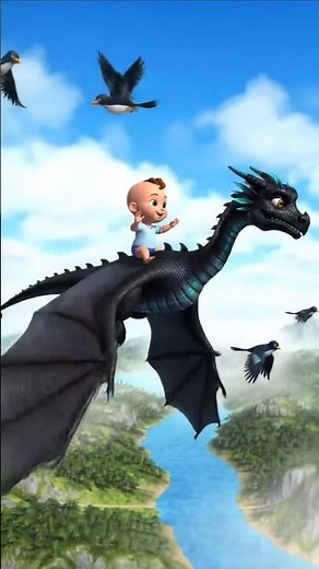 Dragon Dance Song for Kids 🐉 | Cute Flying Dragon Cartoon | How to Train Your Dragon Nursery Rhymes