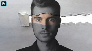 How to Create a Cool looking, Torn Paper Portrait in Photoshop ----------------------------------- Model_Photo from pexels Torn paper_Photo from pixabay ----------------------------------- | Big Smile Editing