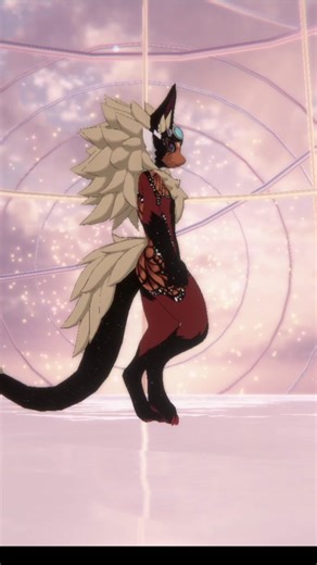 Novabeast textures a basically done! I want to do more with this model but I'm pretty happy with where its at! #vrcavatar #vrchat #mmd #vrcfurry #novabeast