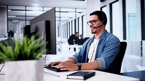 Call Center Operator Sitting Working Office Stock Footage Video (100% Royalty-free) 3603835185 | Shutterstock