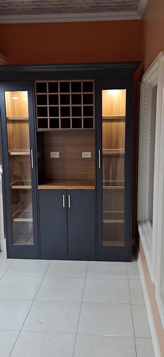 Ready to get your party started with a mini bar set up like this. Fully functional and its equipped with adequate lighting. Contact us at 332-5459 and on watsapp. #foryoupage #woodworking #trendingdesign #fyppppppppppppppppppppppppppppppppppp #viral_video