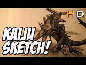 Drawing Kaiju Slattern Pacific Rim Timelapse Speed Art