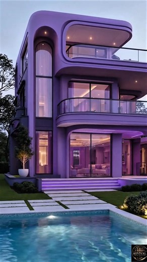 Ultra-Modern Purple Luxury Home Transformation | Futuristic Architecture Reveal