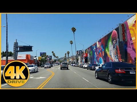 Driving Tour of Sunset Blvd, Hollywood, Los Angeles [4K]