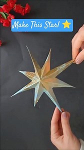 3D Paper Christmas Star ⭐ Easy DIY Christmas Decoration #Shorts