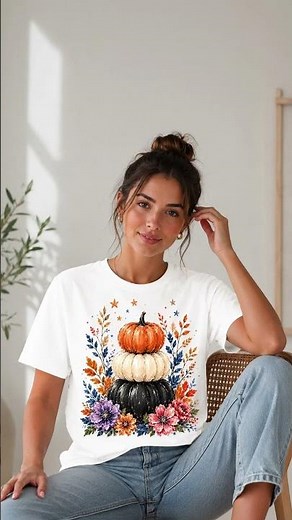 Watercolor Stacked Pumpkins PNG Clipart | Premium Autumn Sublimation Design