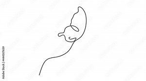 butterfly continuous line drawing animation