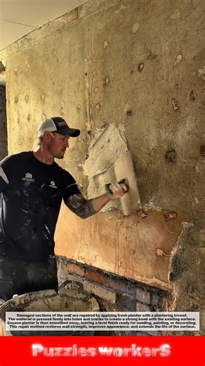 Wall Hole Repair Satisfaction! Perfect Plaster Patching Like a Pro