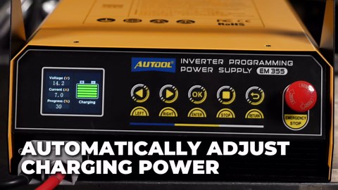 Amazon.com: AUTOOL Flash Reprogramming Power Supply 120 Amp, Car Battery Charger with Battery Repair Mode, Flash Reprogrammer & Adjustable Power Supply w/ 6.5ft Cables, HD Display : Automotive