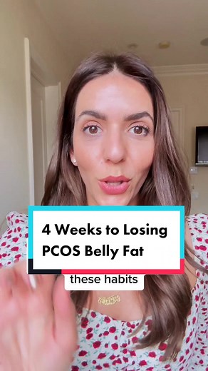 Stacking these 4 habits can be a gamechanger for losing PCOS belly fat and improving your PCOS symptoms! Women with PCOS are more likely to retain weight around the midsection because of insulin resistance and/or high cortisol levels. These habits try to get to the root cause of both! #pcos #pcosawareness #pcosweightloss #pcosdiet #pcosproblems #pcosfighter #pcoslife