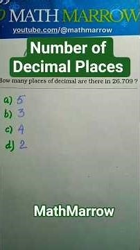 How to know Number of Decimals places in any given number @MathMarrow