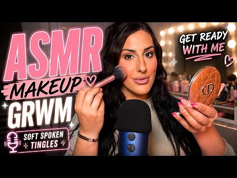 ASMR Makeup GRWM ✨ Whispered Get Ready With Me + Tingly Makeup Sounds