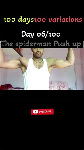 Day 6/100: Chest + Abs ek saath! 🔥 #SpiderManPushups