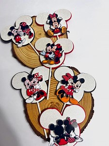 Mickey Mouse Cupcake Toppers - 12 Pieces - Etsy UK