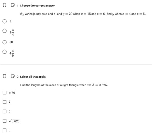Choose the correct answer.If y varies jointly as x and z, and ... | Filo