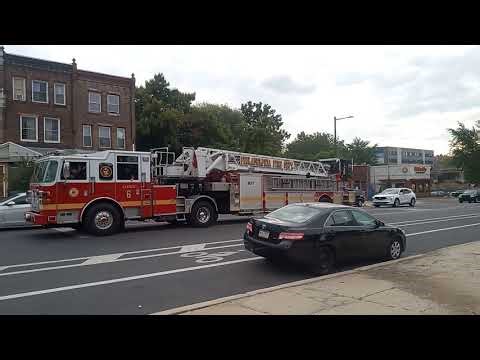 Philadelphia Fire Department Ladder 6 Returning To Quarters