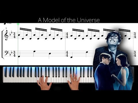 🎼 A Model of the Universe - Jóhann Jóhannsson - Piano tutorial with scrolling sheet music