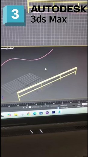 Curved Surface Railing Technique 3ds Max #architecture #cad #design
