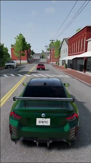 BMW M2 High Speed Crash Test 💥 | BeamNG Drive Realistic Accident #shorts