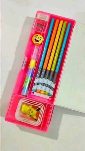 Amazing pencil case 🤩 unboxing cute geometry box #stationery #schoolsupplies #pencilcase #filling