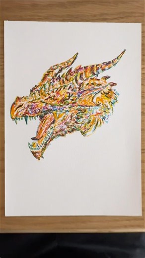 Dragon Art! 🐉🔥 #DragonArt #dragondrawing #dragonpainting #markerart #markerartist