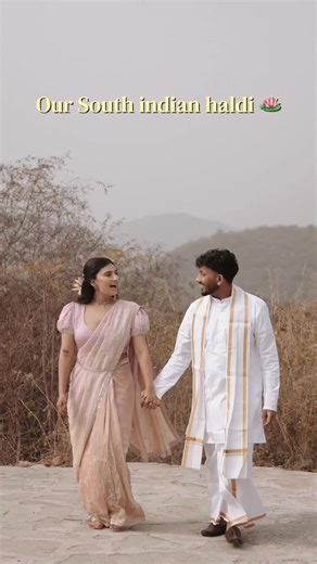 South Indian Haldi Ceremony with a Pink Twist
