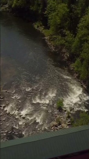 Cinematic shot of covered bridge in Vermont #drone #aerialphotography #dji #aerialshots