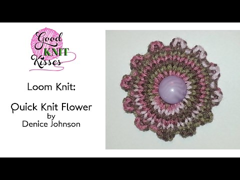 How to Loom Knit a Quick Knit Flower | Loom Along