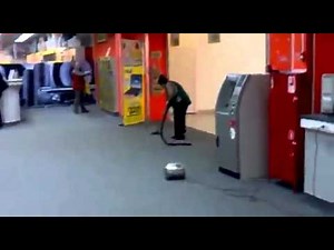 Cleaning lady vacuuming fail (funny)