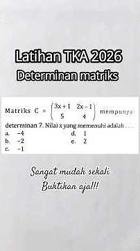 TKA 2026 practice || matrix determinant #videoshort
