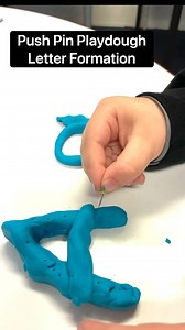 From the YKOT archives 📌PUSH PIN: LETTER FORMATION We are doing lots of “push pin” (drawing pin) activities this week to work on fine motor skills. We work a pincer/tripod grasp, separation of the two sides of the hand, finger strength… providing the fingers with “heavy work” with lots of proprioceptive information to the fingers and hands. Yesterday I shared a crossing the midline activity so check that out if you haven’t already. Today we are working on letter formation. Let’s make a letter f
