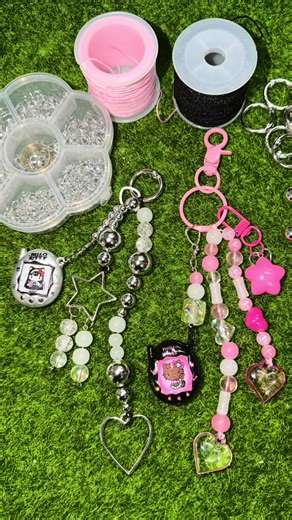Colorful strings, cute charms, endless combos 🎀✨ All at Bella Charms!! 💕 #bellacharms #keychains #diy #fyp #crafting @Bellcharms creamglue @BradleyWorld @erickxbellacharm