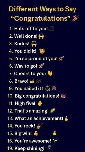 🎉 Different Ways to Say "Congratulations" in English | Boost Your Vocabulary