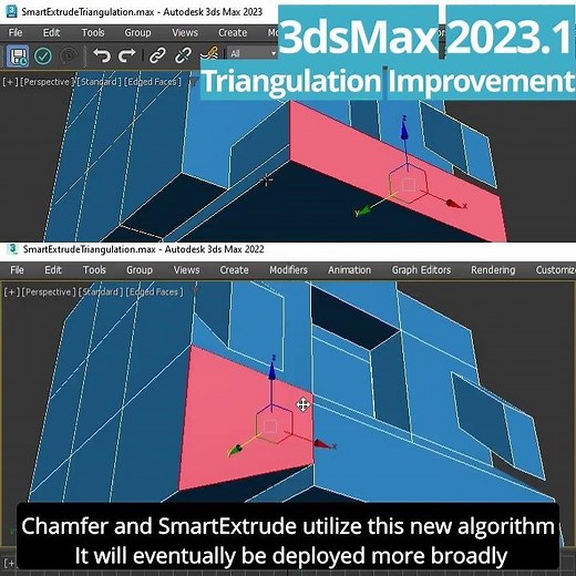 #3dsMax 2023.1 - New Triangulation algorithm