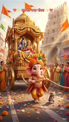 Amcha Pappani Ganpati Aanla 🙏 | Ganpati Bappa Morya ❤️✨ #ganpati #shorts