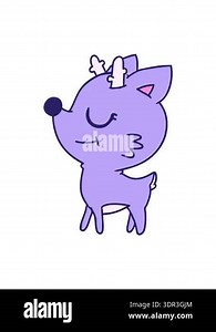 shivering motion animation of cartoon of cute red nosed reindeer Stock Video Footage - Alamy