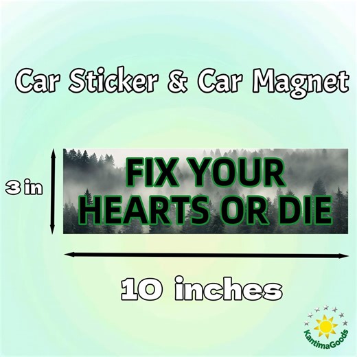Political Car/bumper Sticker & Magnet | Fix Your Hearts or Die | Twin Peaks Car Accessory|waterproof Vinyl Decor|lgbtq Pride Sticker|10"x3" - Etsy
