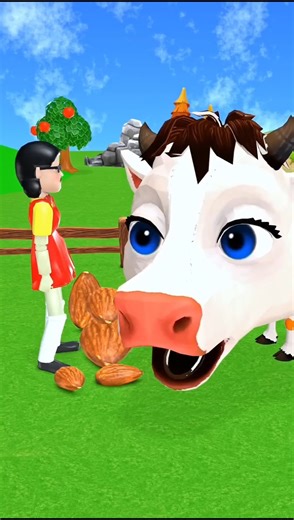 A Doll Scary Teacher & cow so funnyX1 #animalscartoon#funnyanimals#scaryteacher3d #shorts