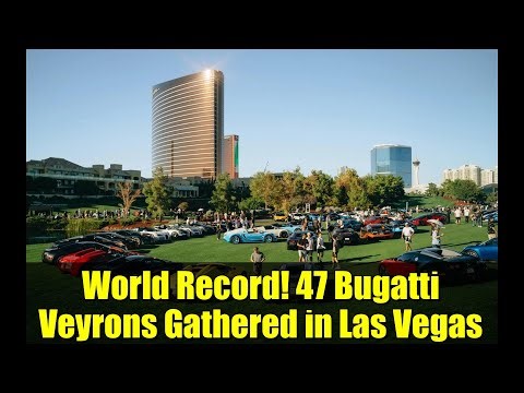 World Record! 47 Bugatti Veyrons Gathered in Las Vegas | A Hypercar Extravaganza