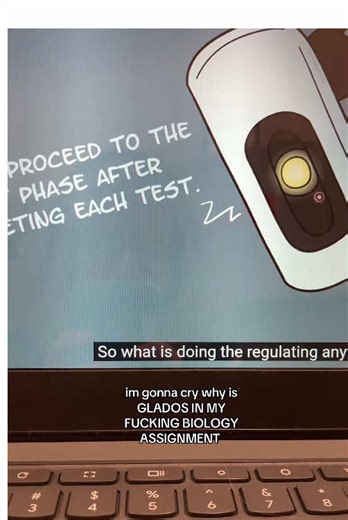 im such a chud im the only one who noticed the reference in this class #portal2 #glados #gladosportal #fy #fyp