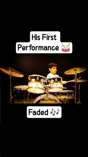 Yuvin’s First Drum Performance | Faded by Alan Walker (Kids Drum Cover) #drums #music #live #faded