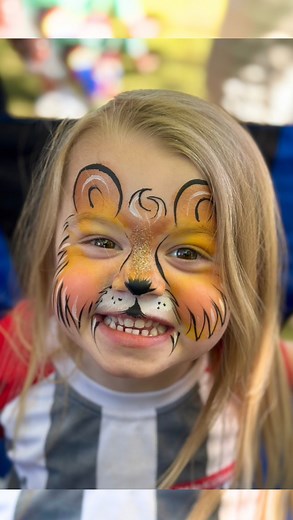 A little Lion from @riverfestlimerick 🦁 We always tell children to be like “a sleeping lion” when getting their face painted to avoid any wiggly wobbly lines! This face paint was created in under 3 minutes. @limerickinfocus @grooveyardevent #facepaint #facepainting #lion #lionking #lioness #rawr #kidsentertainment #familyfun #riverfest | Premier Face Painting Ireland