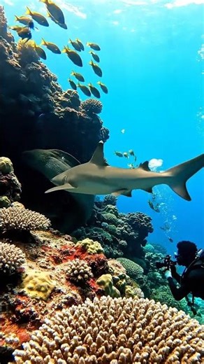 MASSIVE MORAY EEL vs REEF SHARK Underwater Face-Off!