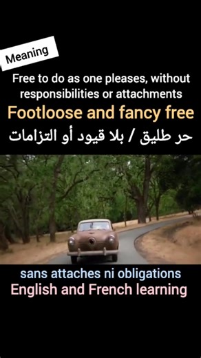 Footloose and fancy free.... | English and French Learning