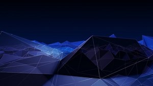 3D animation of cyberspace.Virtual field.