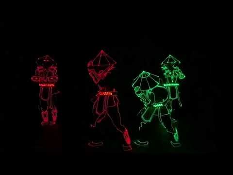 Fiber optic tron dance costume Laser man LED clothing