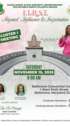 1.1K views · 139 reactions | Welcome to Charm City, Cluster One!  This Purple Friday, Rho Xi Omega is trading our pink and green for purple and black as we celebrate a Ravens win during our Cluster One Planning Meeting! We can’t wait to host you right here in Baltimore on November 15th!  #CharmCity #ClusterOne #AKARXO @nar_1908 | Alpha Kappa Alpha Sorority, Incorporated - Rho Xi Omega Chapter | Facebook