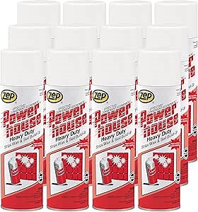 Zep Powerhouse Heavy-Duty Cleaner and Wax Stripper - 18 oz (Case of 12) - 28201 - Strips Build-Up, Remover for Floors and Baseboards, Deep Cleaner for Soiled Surfaces