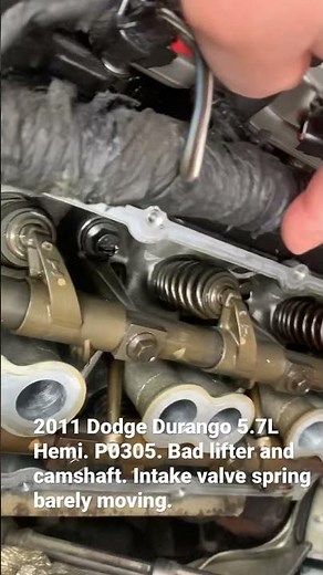2011 Doge Durango 5.7 L Hemi, P0305, Cylinder 5 misfire. Bad lifter and camshaft.