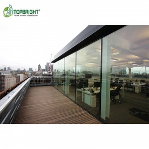 [Hot Item] Modern Panoramic Slim Frames Glass Multi-Slide Doors Anti-Theft Black Sliding Doors Exterior